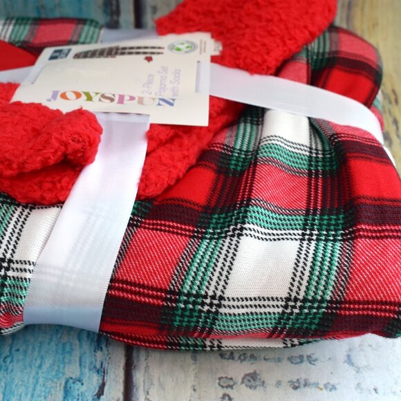 Women's Joyspun Pajama Top Joggers Socks Gift Set 3-Piece SIZE 3X Winter NEW - Picture 6 of 6